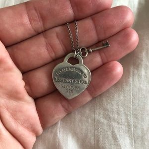 Tiffany & Co heart tag and key pendant